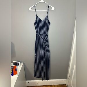 MonteauStriped Navy and White Women's pantsuit